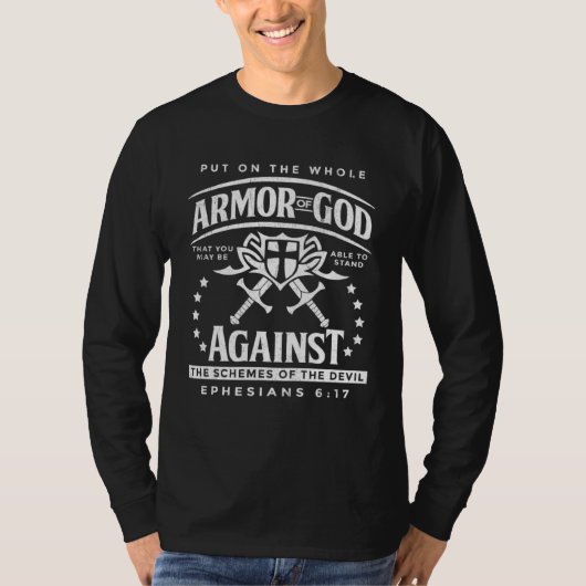 Armor Of God Ephesians 617 Bible Verse Christian T-shirt (Voorkant)