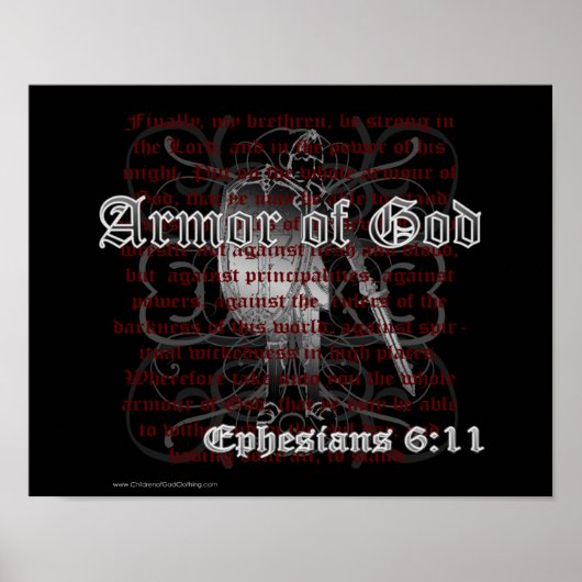 Armor of God Ephesians 6:11 Poster Print (Voorkant)