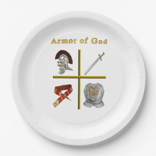 Armor of God-producten Papieren Bordje (Voorkant)