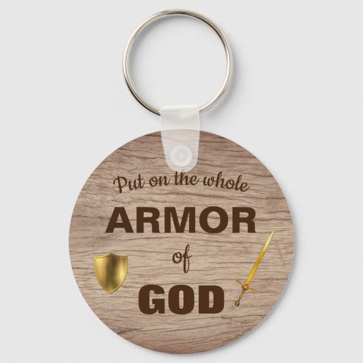 Armor of God Shield & Sword Scripting Sleutelhange Sleutelhanger (Voorkant)