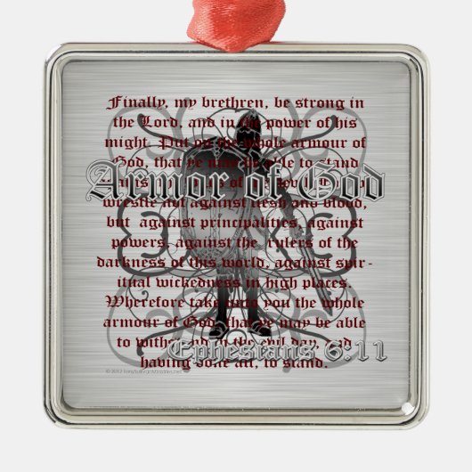Armor of God Soldier Metalen Ornament (Voorkant)