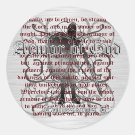 Armor of God Soldier Ronde Sticker