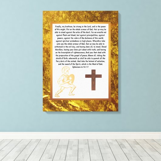 Armor van God Canvas Afdruk (Insitu (Houten vloer))