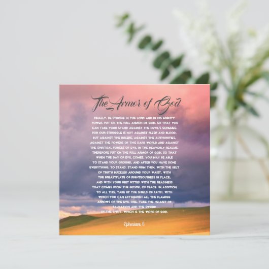 Armor van God, Ephesianen 6 Kaart (Staand voorkant)