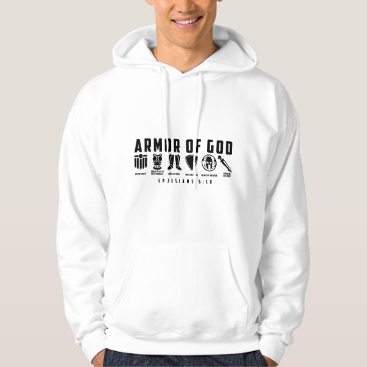 Armor van God Ephesians 6:10 Hoodie (Voorkant)