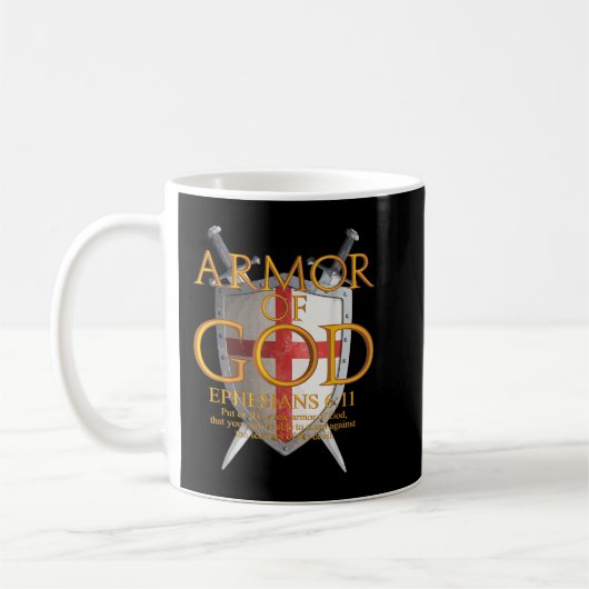 Armor van God Ephesians Bijbel Verse Religieuze Ch Koffiemok (Links)
