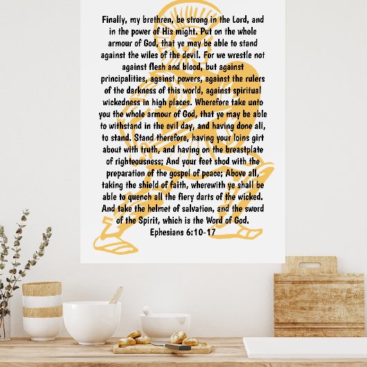 Armor van God Poster (Keuken)