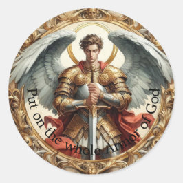 Armor van God Ronde Sticker