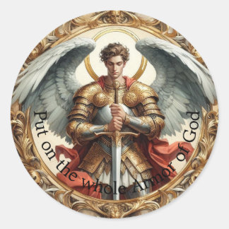 Armor van God Ronde Sticker