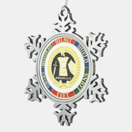 ARMOR VAN GOD TIN SNEEUWVLOK ORNAMENT (Rechts)