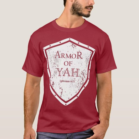 Armor van Yah Hebrew Yahweh Torah Jewish T-shirt (Voorkant)