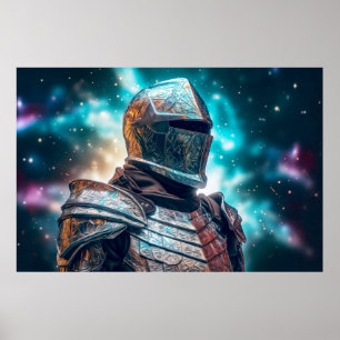 Armor Warrior Fantastische Kosmische Magisch Poster