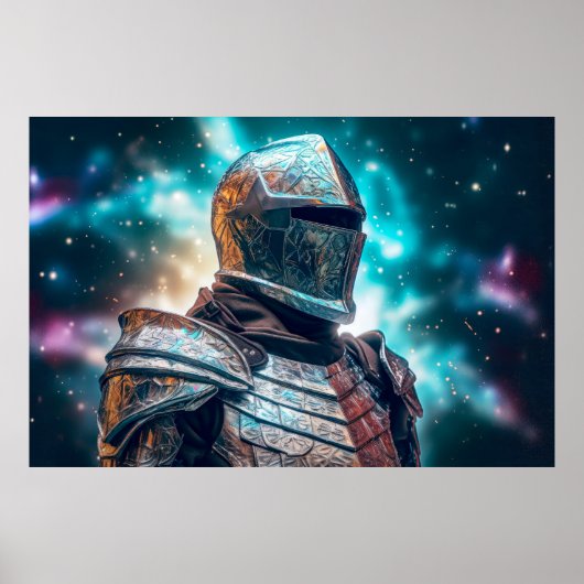 Armor Warrior Fantastische Kosmische Magisch Poster (Voorkant)