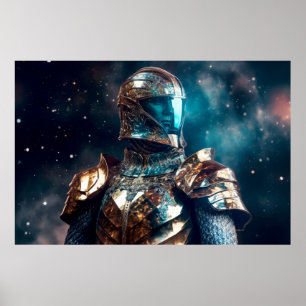 Armor Warrior Fantastische Kosmische Magisch Poster