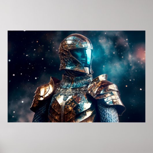 Armor Warrior Fantastische Kosmische Magisch Poster (Voorkant)