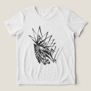 Armor Zwart Wit Abstract Tribal Tattoo Kunst Tri-Blend Shirt