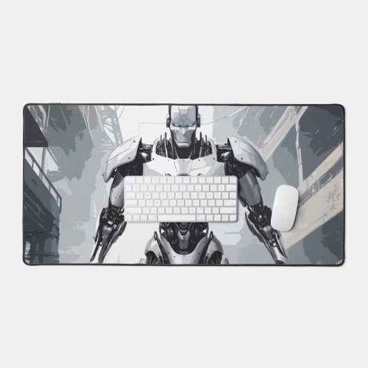 Armored Cyborg Graphic Novel Mecha Gamer Bureaumat (Keyboard & Muis)