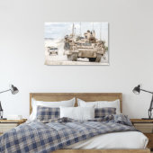 ARMORED PERSONNEL CARRIER - M2 Bradley 24x36 Canvas Afdruk (Insitu (Slaapkamer))