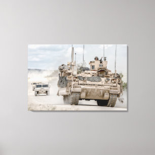 ARMORED PERSONNEL CARRIER - M2 Bradley 24x36 Canvas Afdruk