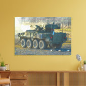 ARMORED PERSONNEL CARRIER - Stryker 24x36 Canvas Afdruk (Insitu (Woonkamer))