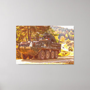 ARMORED PERSONNEL CARRIER - Stryker 32x48 Canvas Afdruk