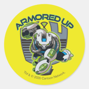 Armored Up - Omni-Kix Slapback Ronde Sticker
