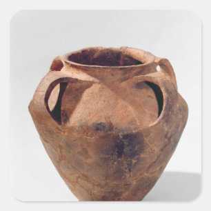 Armoricaanse biconvexe met vier handvatten vierkante sticker