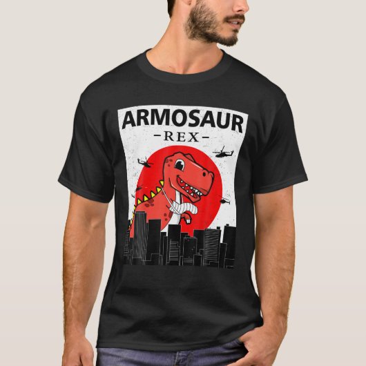 Armosaur Rex Dinosaur Funny krijgt een goed gebrok T-shirt (Voorkant)