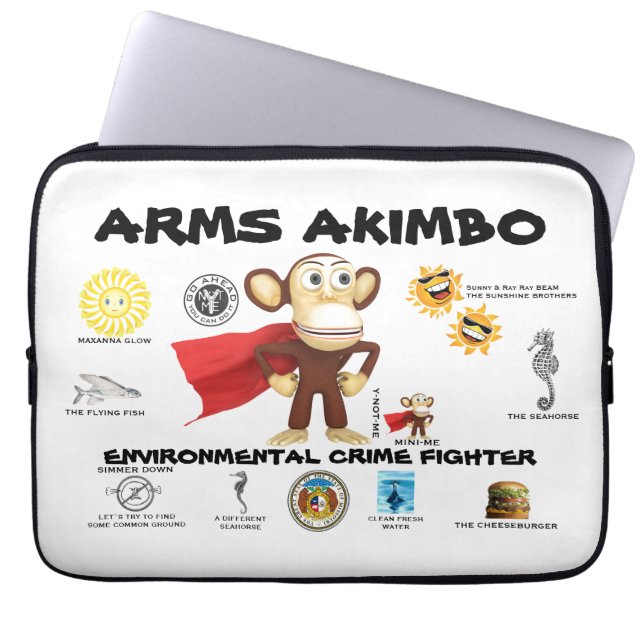 ARMSAKIMBO 2 KINDER LAPTOP SLEEVE (Voorkant)