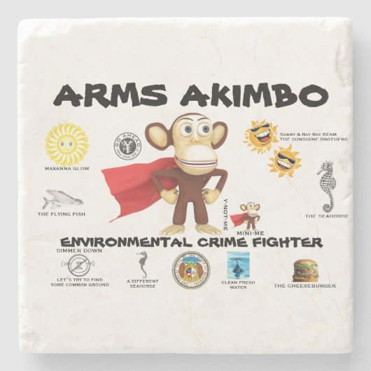 ARMSAKIMBO Stenen Onderzetter (Voorkant)