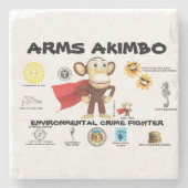 ARMSAKIMBO Stone Coaster Stenen Onderzetter (Voorkant)