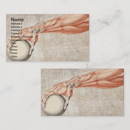 armspieren visitekaartje (Voorkant / Achterkant)