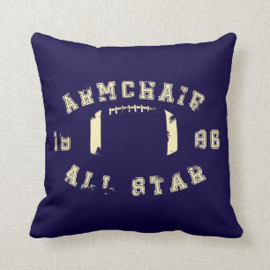 Armstoel Al Star Football Blue Kussen