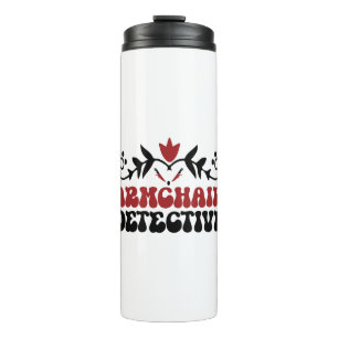 Armstoel detective thermosbeker