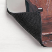 Armstoel met achterzijde en in dozen gearceerde zi muismat (Hoek)