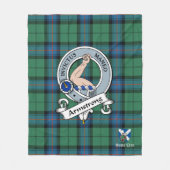 Armstrong Ancient Clan badge Schot Tartan Pset Fleece Deken (Voorkant)