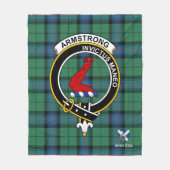 Armstrong Ancient Clan badge Tartan Pset Fleece Deken (Voorkant)