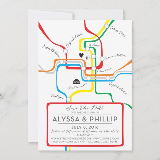 Armstrong bewaart de data save the date (Voorkant)