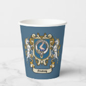 Armstrong Clan Badge Blauw Gepersonaliseerd Papieren Bekers (Voorkant)