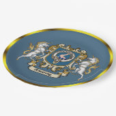 Armstrong Clan Badge Blauw Gepersonaliseerd Papieren Bordje (Gekanteld)