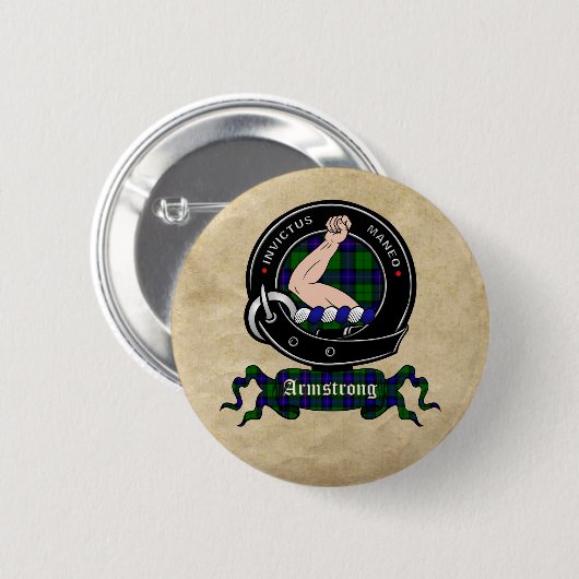 Armstrong Clan Badge Buttonnen Ronde Button 5,7 Cm (Voorkant /achterkant)