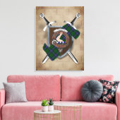 Armstrong Clan badge Crossed Swords Canvas afdrukk (Insitu (Woonkamer))