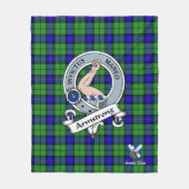 Armstrong Clan Badge Schot Tartan Pset Fleece Deken (Voorkant)