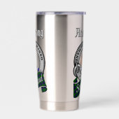 Armstrong Clan Badge & Tartan Geïsoleerde Drinkbeker (Links)