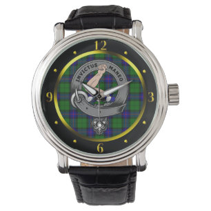 Armstrong Clan Badge & Tartan Horloge
