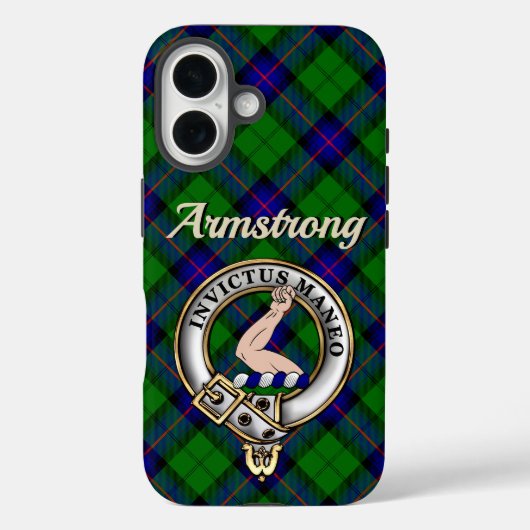 Armstrong Clan Badge & Tartan iPhone / iPad case (Achterkant)
