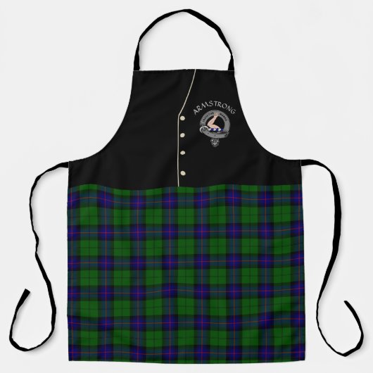 Armstrong Clan Badge & Tartan Kilt Apron Schort (Voorkant)