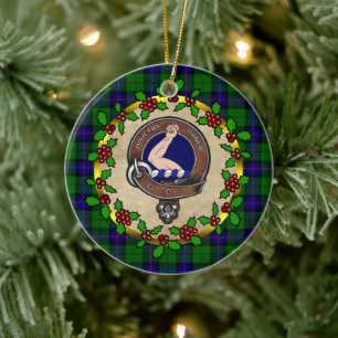 Armstrong Clan Badge & Tartan Persoonlijke mas Keramisch Ornament