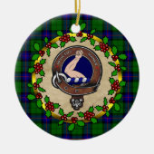 Armstrong Clan Badge & Tartan Persoonlijke mas Keramisch Ornament (Voorkant)