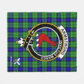 Armstrong Clan Badge Tartan Pset Fleece Deken (Voorkant (Horizontaal))
